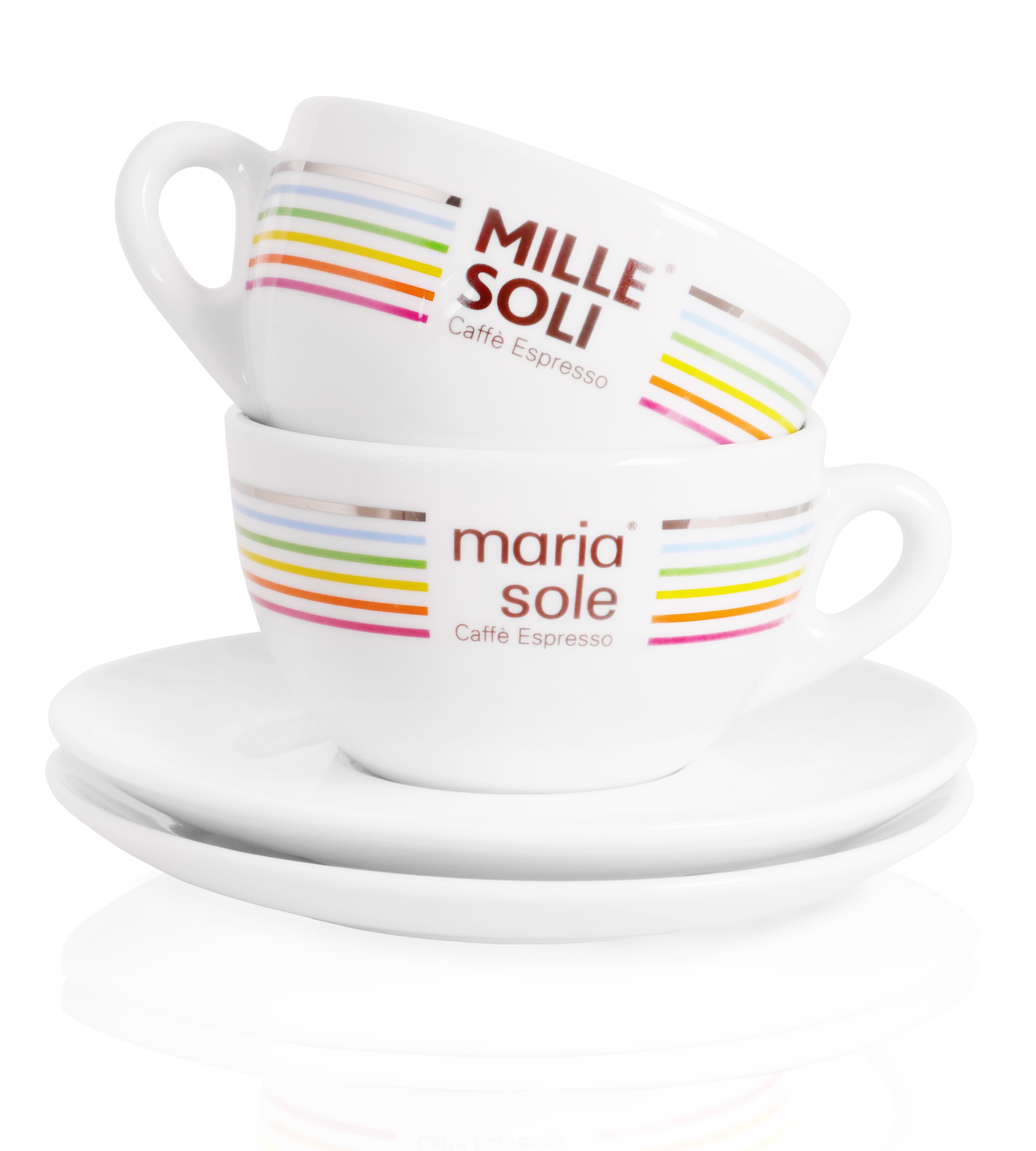 MARIASOLE & MILLE SOLI Milchkaffee Tasse / Untertasse  