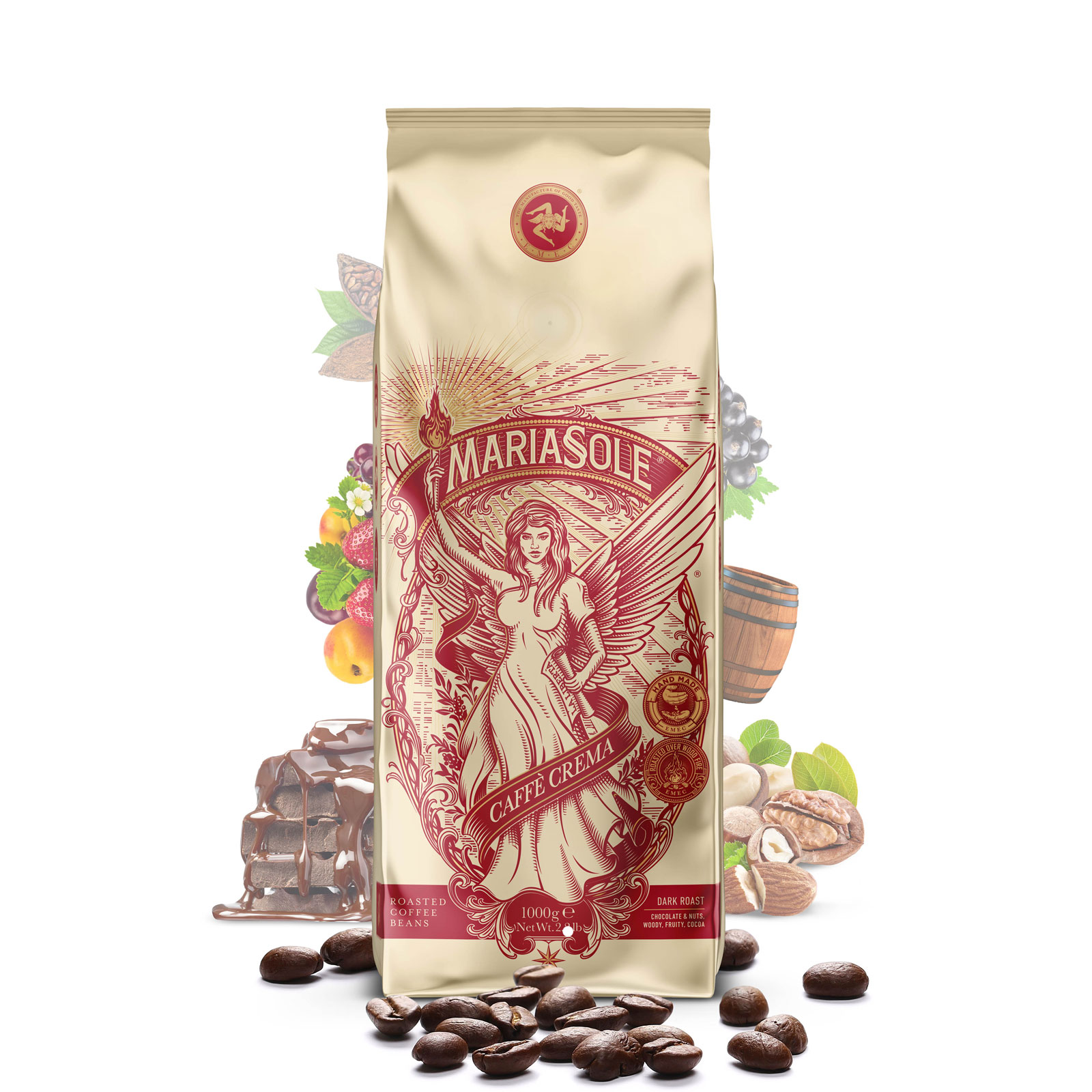 MARIASOLE - Caffè Crema - 1000g - Beans