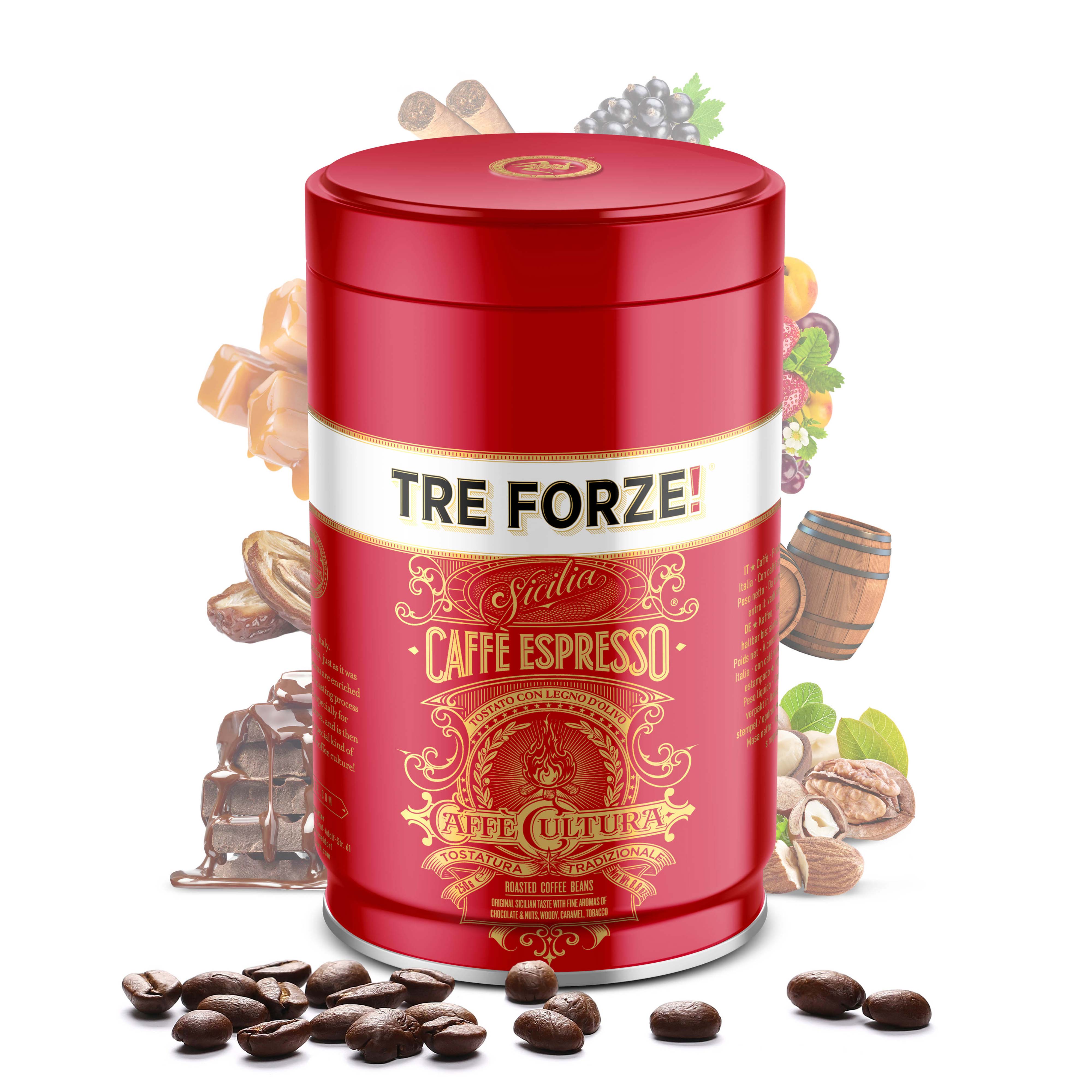 TRE FORZE! - Caffè Espresso - 250g - Beans - Bottle