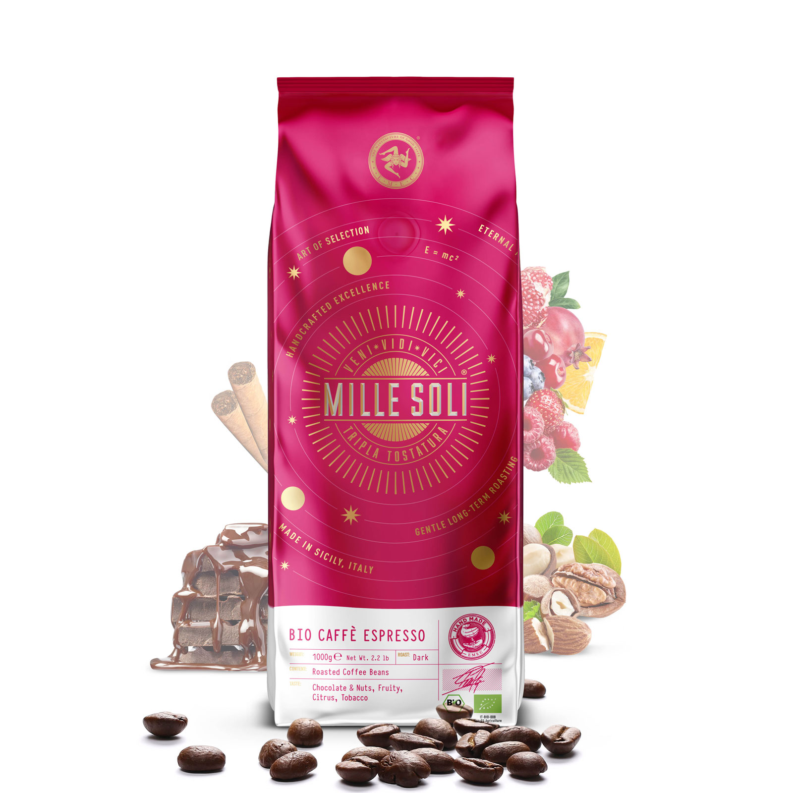 MILLE SOLI - ORGANIC Caffè Espresso - 1000g - Beans