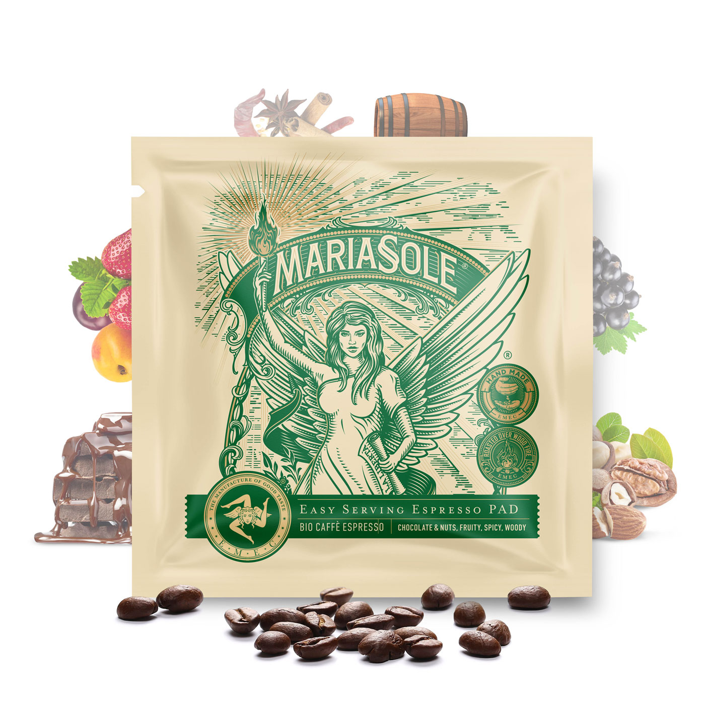 MARIASOLE - ORGANIC Caffè Espresso - E.S.E Pads LUNGO